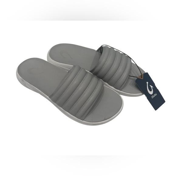 Olukai Komo Slide Men’s Sandals Mist Grey Size 13 NWT - Picture 1 of 4